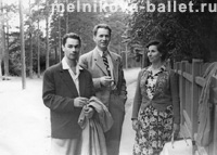 М.Я.Мельников с матерью, Друскининкай, ~ 1960-е гг., фото 1а, 1б