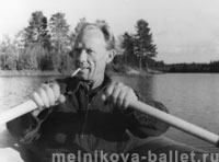 Приозерск, Л.А.Коротеев в лодке, июль - август 1958 г., фото 18