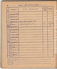 Дневник - 2 класс, стр. 38 - 43, 1943/44 год