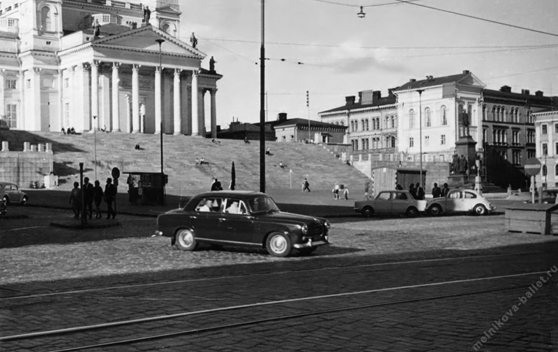 Площадь перед Кафедральным Собором Святого Николая - Хельсинки, Финляндия, 1966 год, фото 11