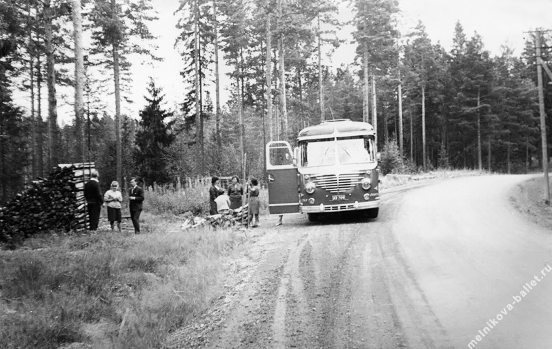 Остановка во время экскурсии - Финляндия, 1966 год, фото 14