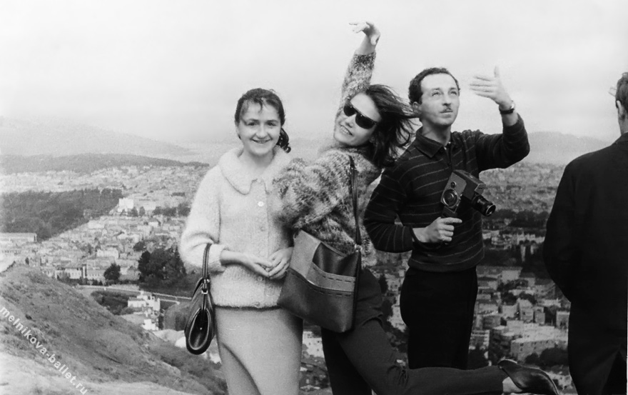 Людмила Мельникова, Галина Иванова и Юрий Умрихин на горе над Сан-Франциско - США, 1964 год, фото 64