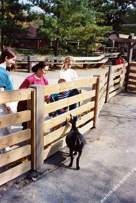 Людмила Леонидовна Мельникова, Тим и Лора Каспер, а также Рейчел Рутланд в зоологическим саду, октябрь 1991 года, фото 4